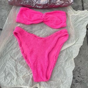 Vintage Barbie pink Hunza G 👙 Bikini 👙 EUC